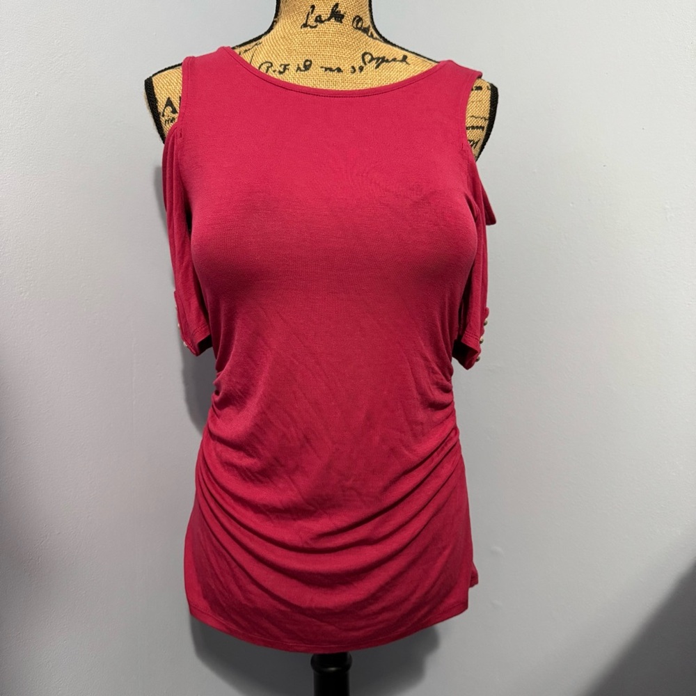 WHBM Cold Shoulder Top